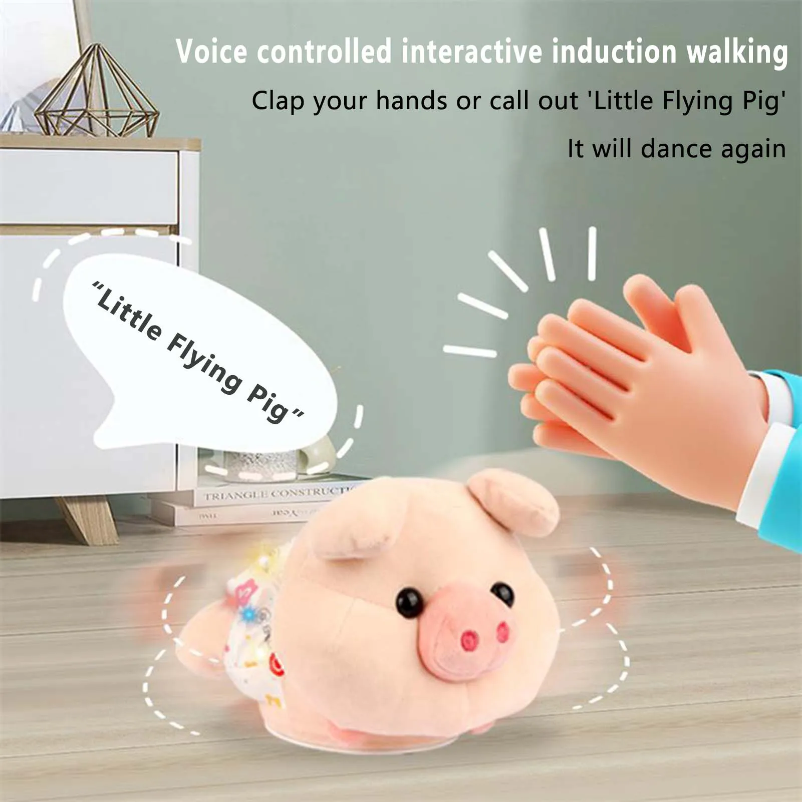 Lighting Up Musical Piggies Toys Intelligent Crawling Pig Toys For Outdoor