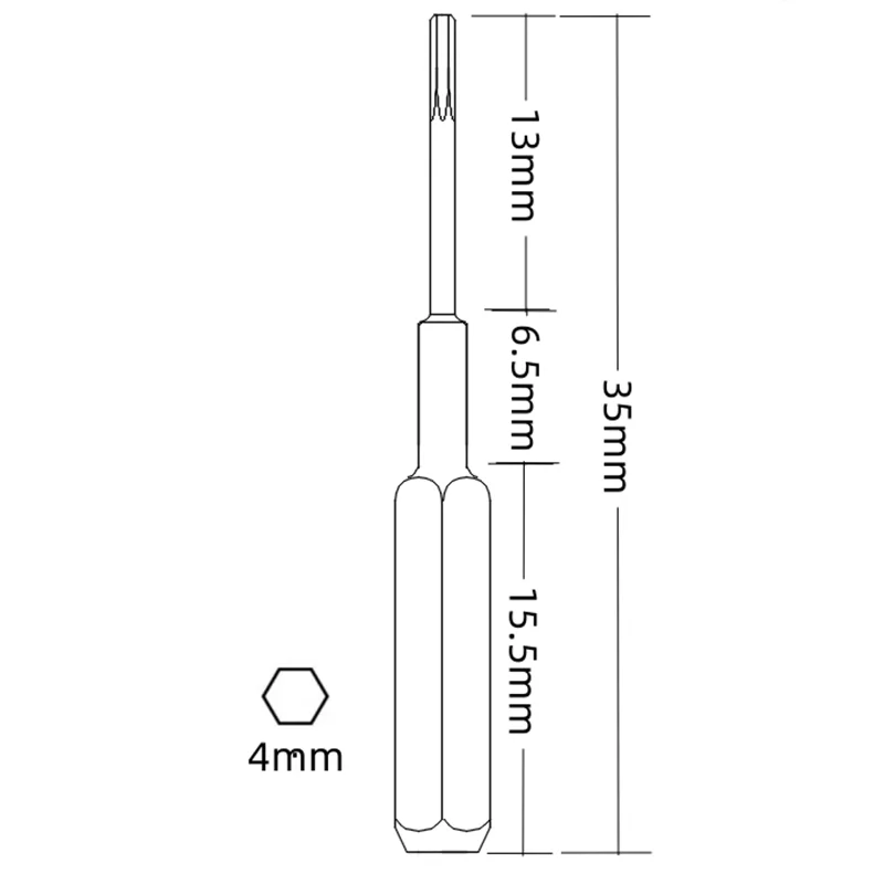 High quality S2 Cr-Mo screwdriver bits H4×35mm Slotted 1.5/2.0 phillips PH000 PH00 PH0 HEX H2.0