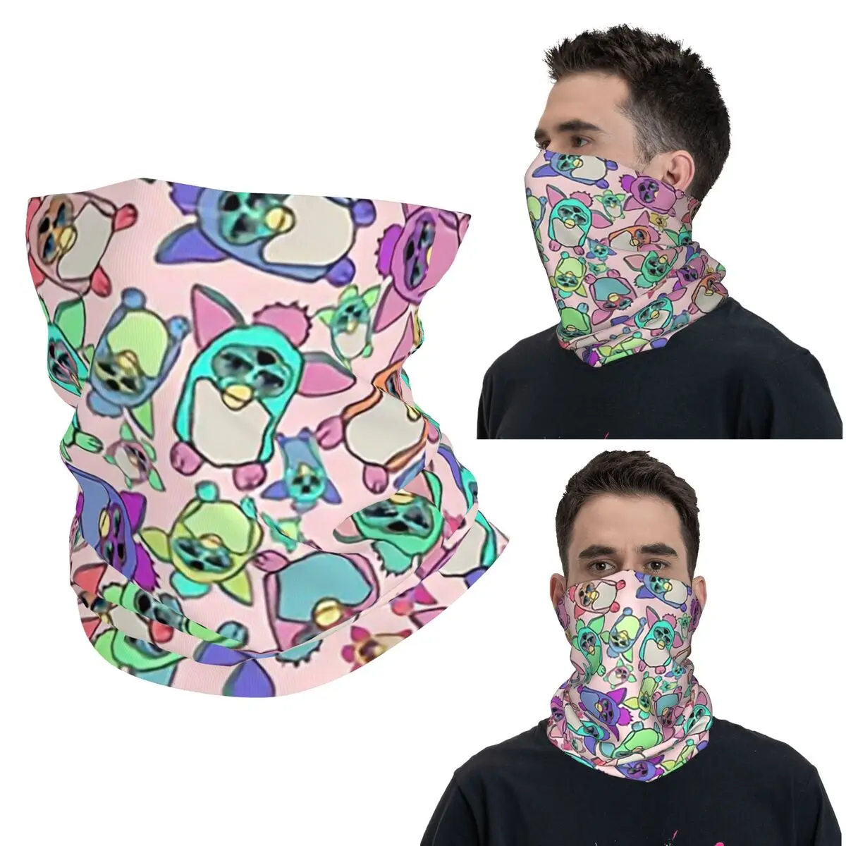 

Furby Army Bandana Neck Gaiter Printed Wrap Scarf Warm Headband Hiking Fishing For Men Women Adult Breathable