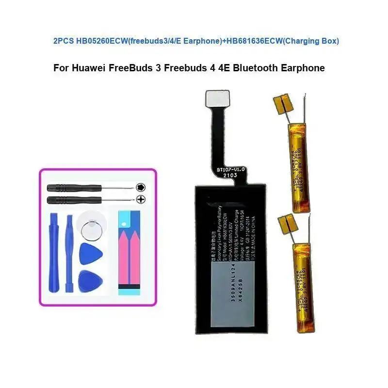 High Quality Battery For Huawei Freebuds 2 Pro CM-H2 3 4 4E 4I 5I Bluetooth Headset Charging Box Bateria
