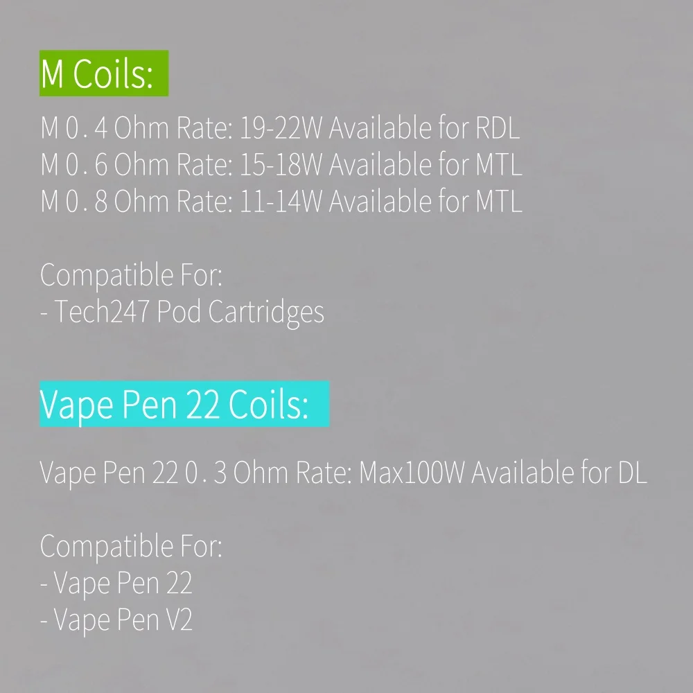 Nord/M Coil/Vape Pen 22 Series BVC/Mesh Core Head SMOK Tech247 Pod Pen V2 Fetch Priv Nord Pod Tank replacement coil - gallery image 5