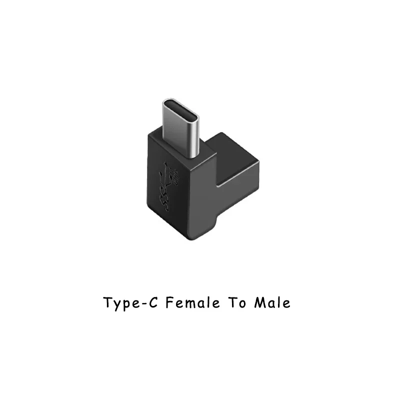 NNBILI rechtwinkliger 90-Grad-USB 3.1-Typ-C-Adapter, Buchse auf Stecker, Konverter, 10 Gbit/s, USB-C-Ladedaten-Synchronisierungs-Verlängerungsstecker