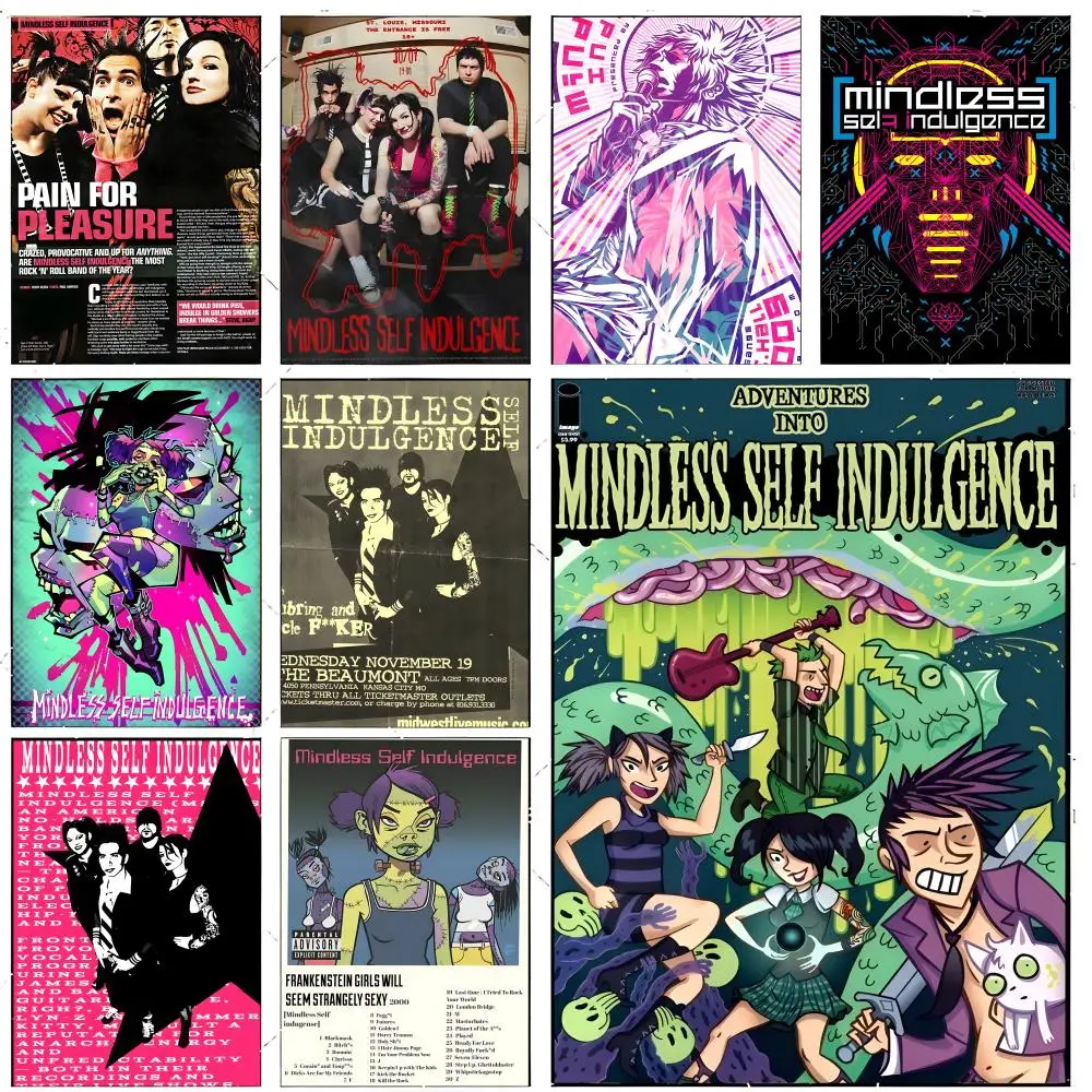 Self Indulgence Punk Rock M-Mindless Self Indulgence Poster Premium Decor Art & Gift for Household Lounge Home Ornaments