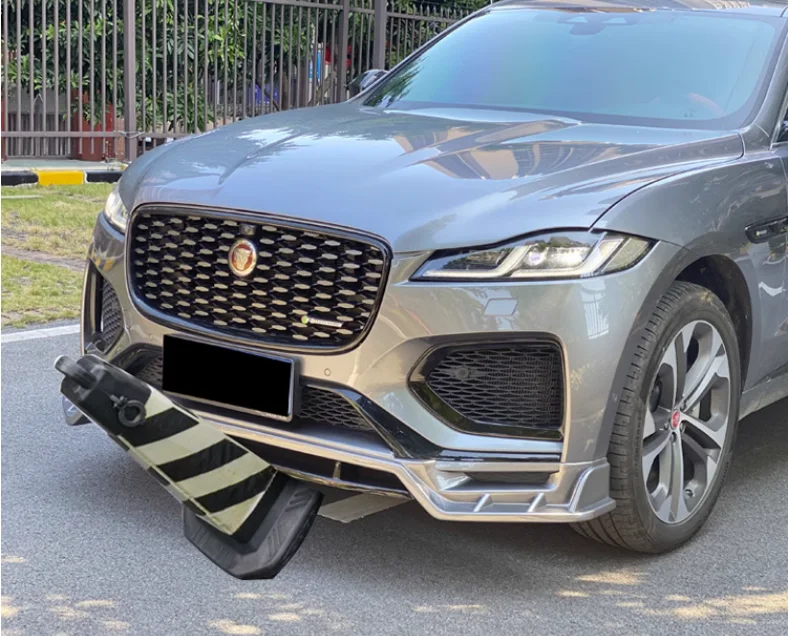 For Jaguar F-PACE 2021 2022 2023 High Quality ABS Paint Carbon Fiber Car Bumper Front Lip Diffuser Spoiler Protector Cover