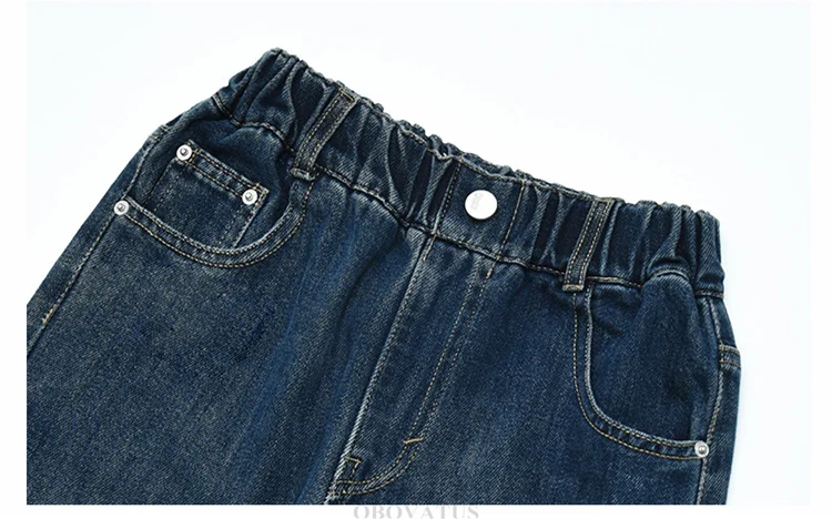Herbstliche Kinder-Streetwear: Weite Jeans mit Herzsaum für Teenager-Mädchen, Trendige Blaue Denim-Hosen, Lockere Kinderhosen – Detail 9