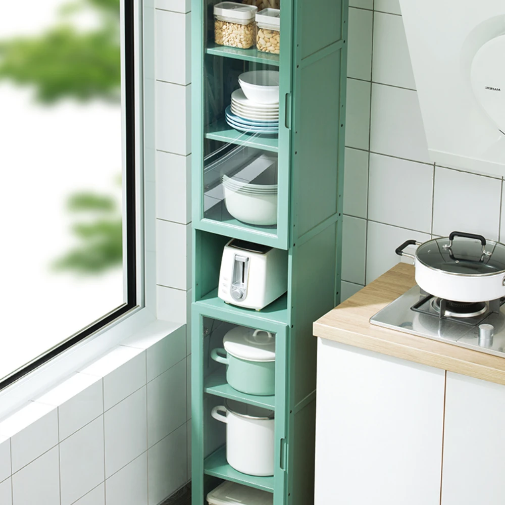 Sandwich Cabinet Kitchen Tableware Storage Locker Household Complete Floor Multi-Layer Multi-Functional Storage Rack