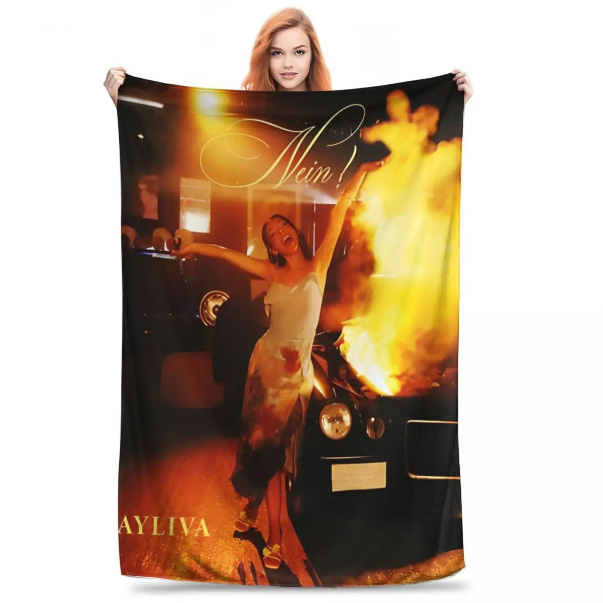 

Ayliva Singer and Musician Gift Blanket For Men Women Album Cover Super Soft Cozy Throw Blankets for Couch Multi-size
