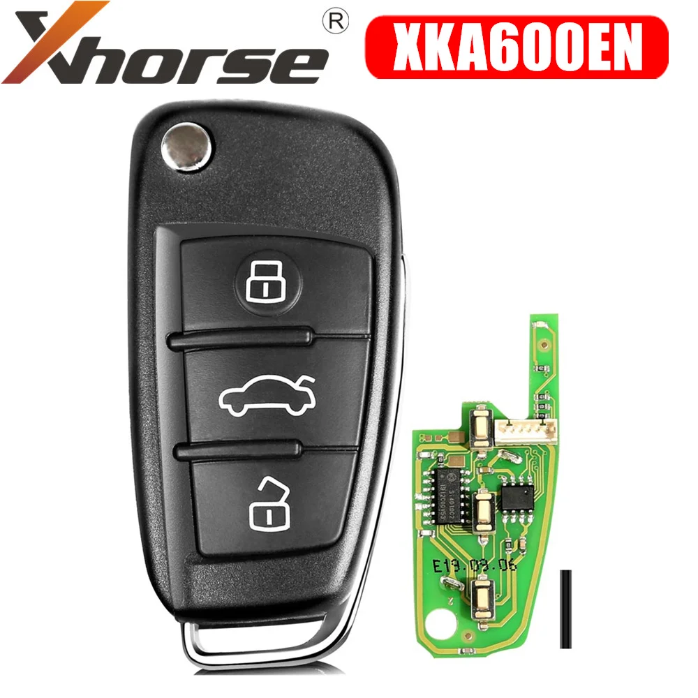 XHORSE XKA600EN Universal Remote Key 3 Buttons for Audi A6L Q7 Type 1 Piece