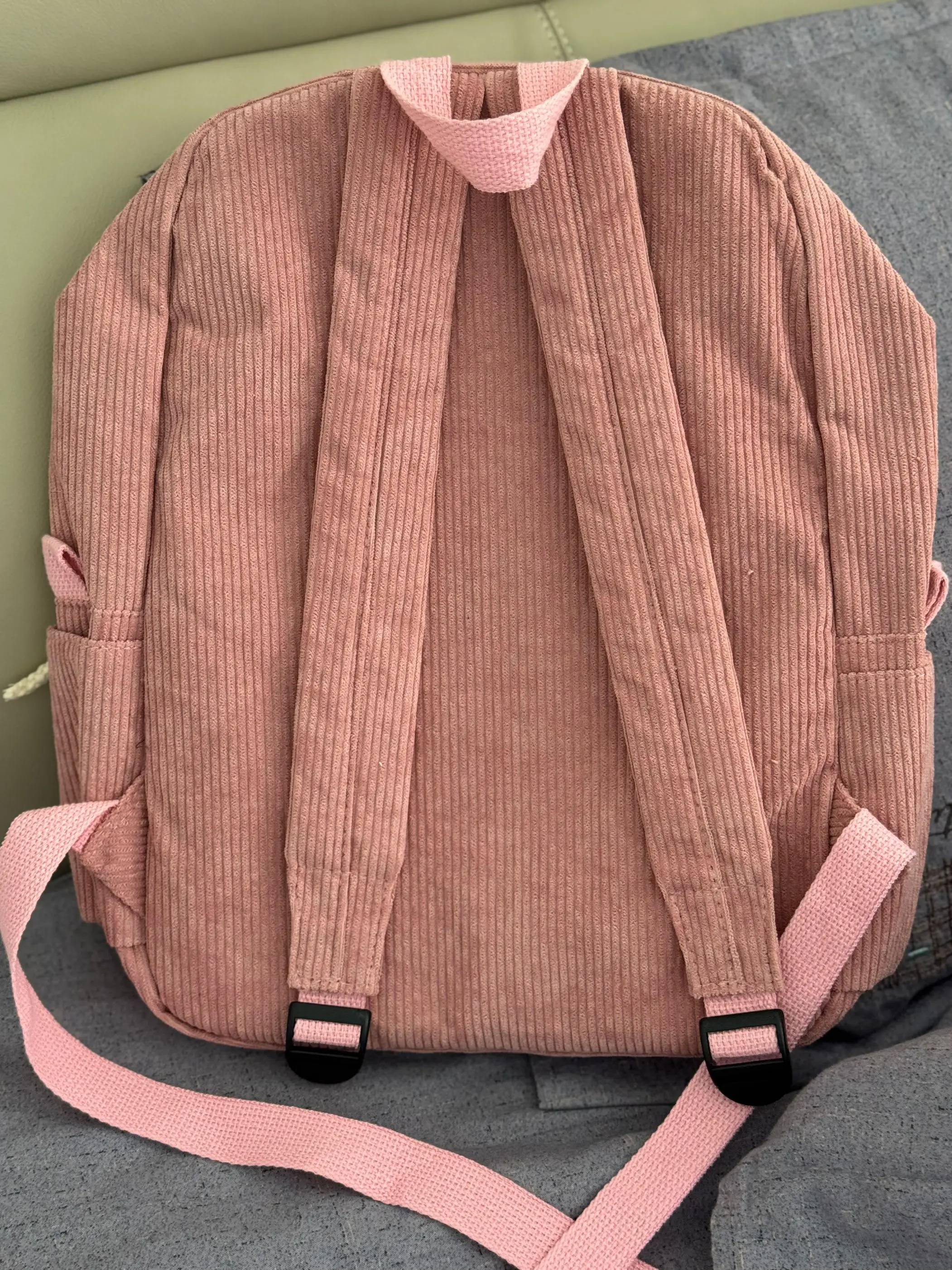 Personalized Hand-Embroidered Corduroy Backpack | Embroidered School Bag for Kids | Child's Toddler Backpack