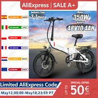 Electric Bike Folding 350W Brushless Motor 48V10.4AH Built-in Lithium Battery Ebike 20-inch Tire Aluminum Alloy Electric Bicycle
