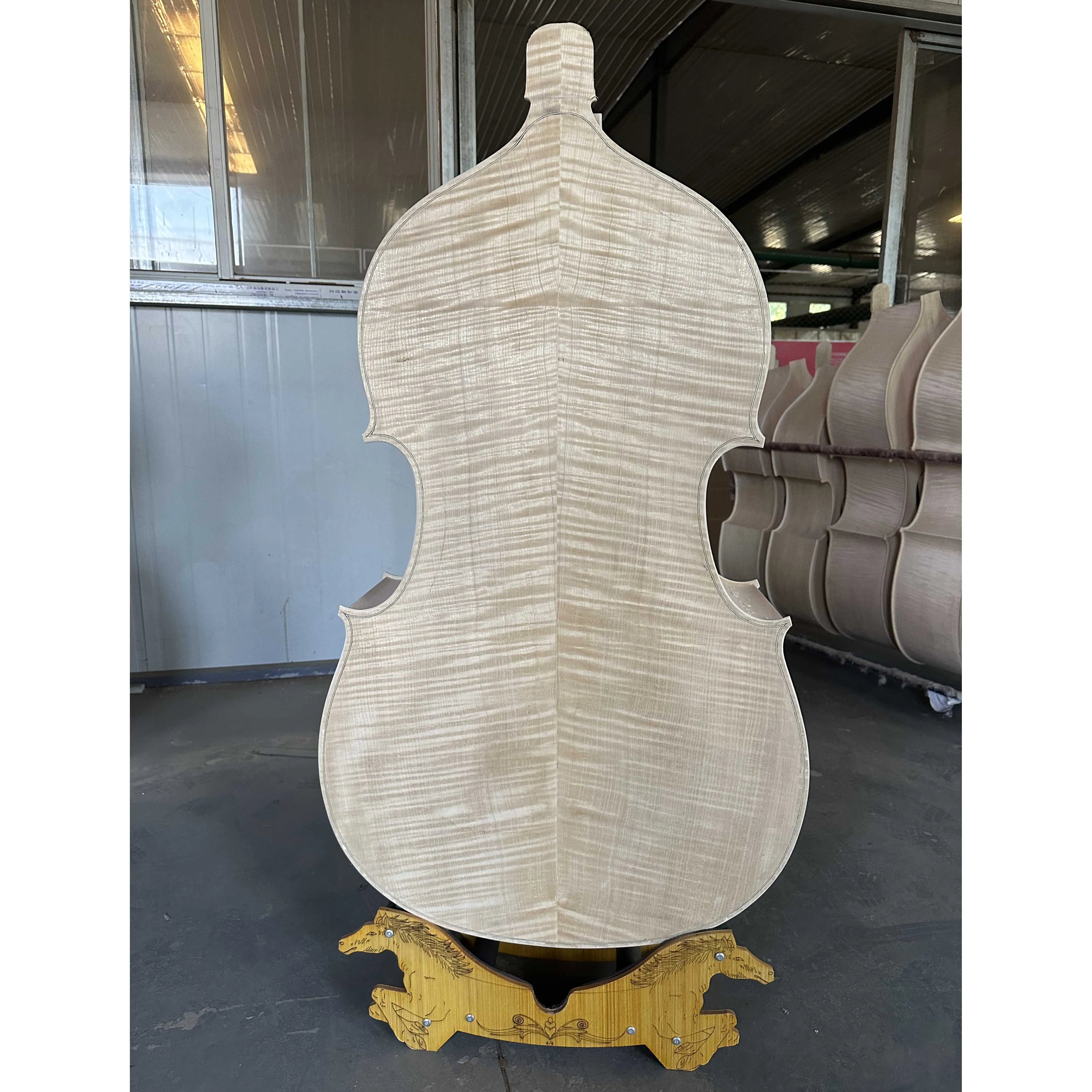 3/4 semi-finished high-quality double bass accessories. Premium backboard. Pattern backboard, various patterns