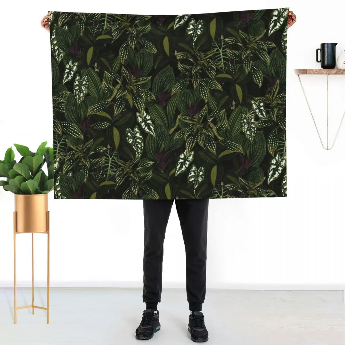 Mystic Exotic Botanical Night Garden Throw Blanket manga Polar Decoratives Travel Stuffeds Blankets