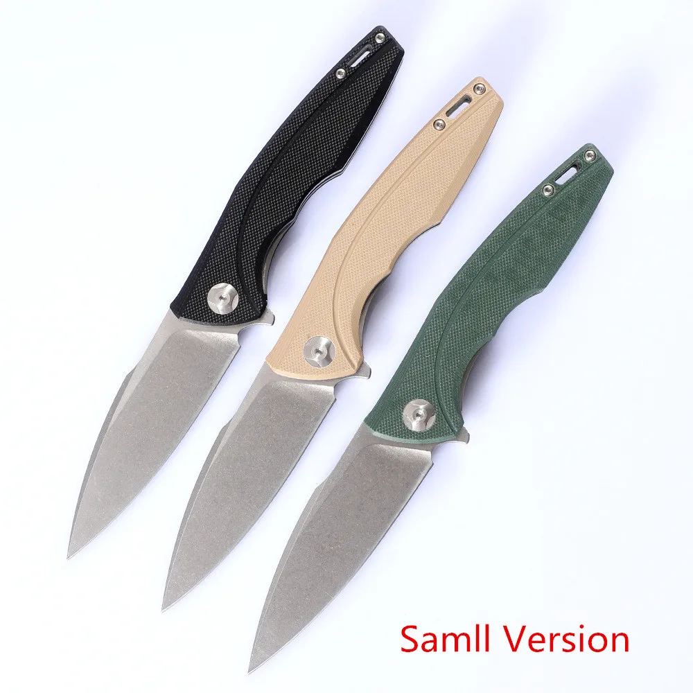 Kesiwo J085 Pocket EDC D2 Folding Knife G10 Handle Ball Bearing Flipper Utility Outdoor Camping Hiking Hunting Survival Knife