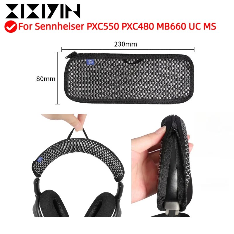 

XIXIYIN Zipper head beam grid protective cover/hook head beam cover For Sennheiser PXC550 PXC480 MB660 UC MS Headphone