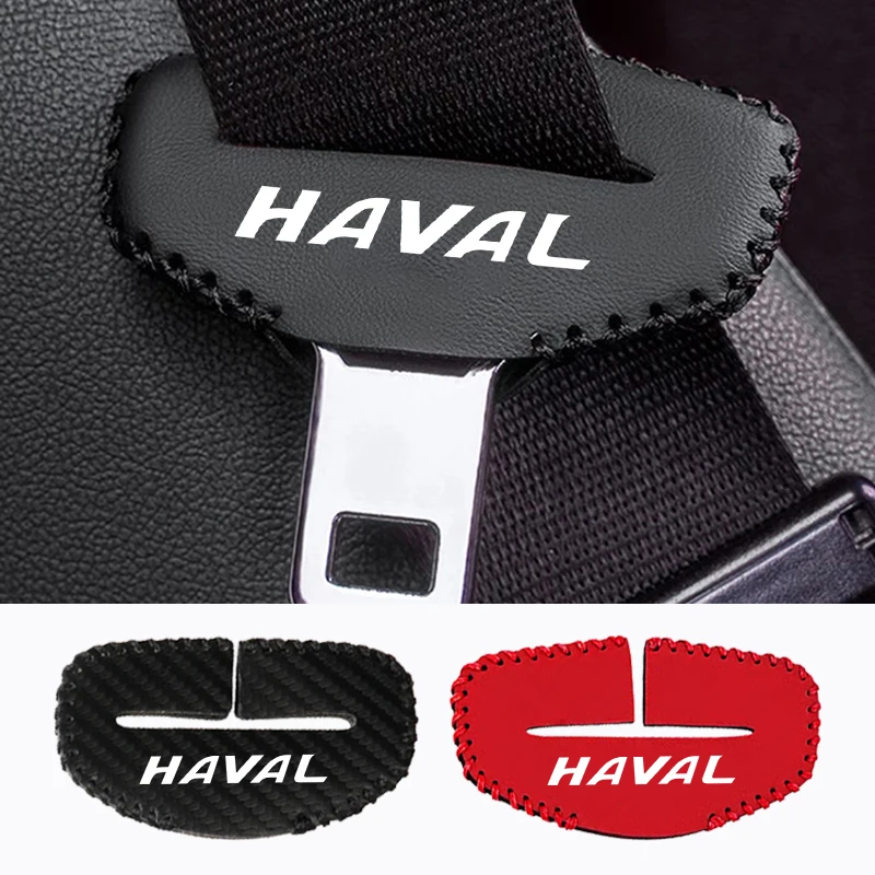 2pcs Car Seat Belt Buckle Clip Protector leather Interior Button Case Cover For Haval Jolion H6 H2 H3 H4 H5 H6 H7 H8 H9 Jolion