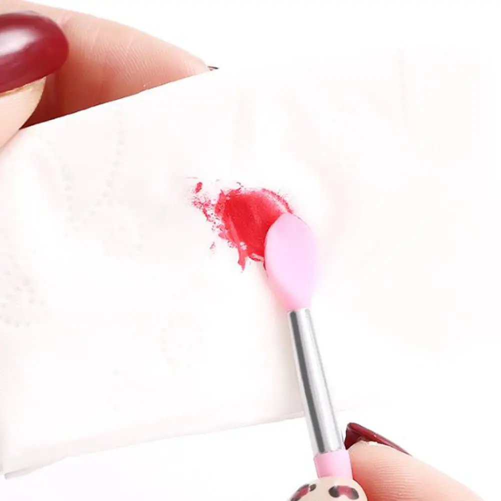 20Pcs Silicone Lip Brush Soft Smooth Lipstick Applicator Makeup Tool Professional Beauty Salon Use Lip Brush Lipstick Applicator