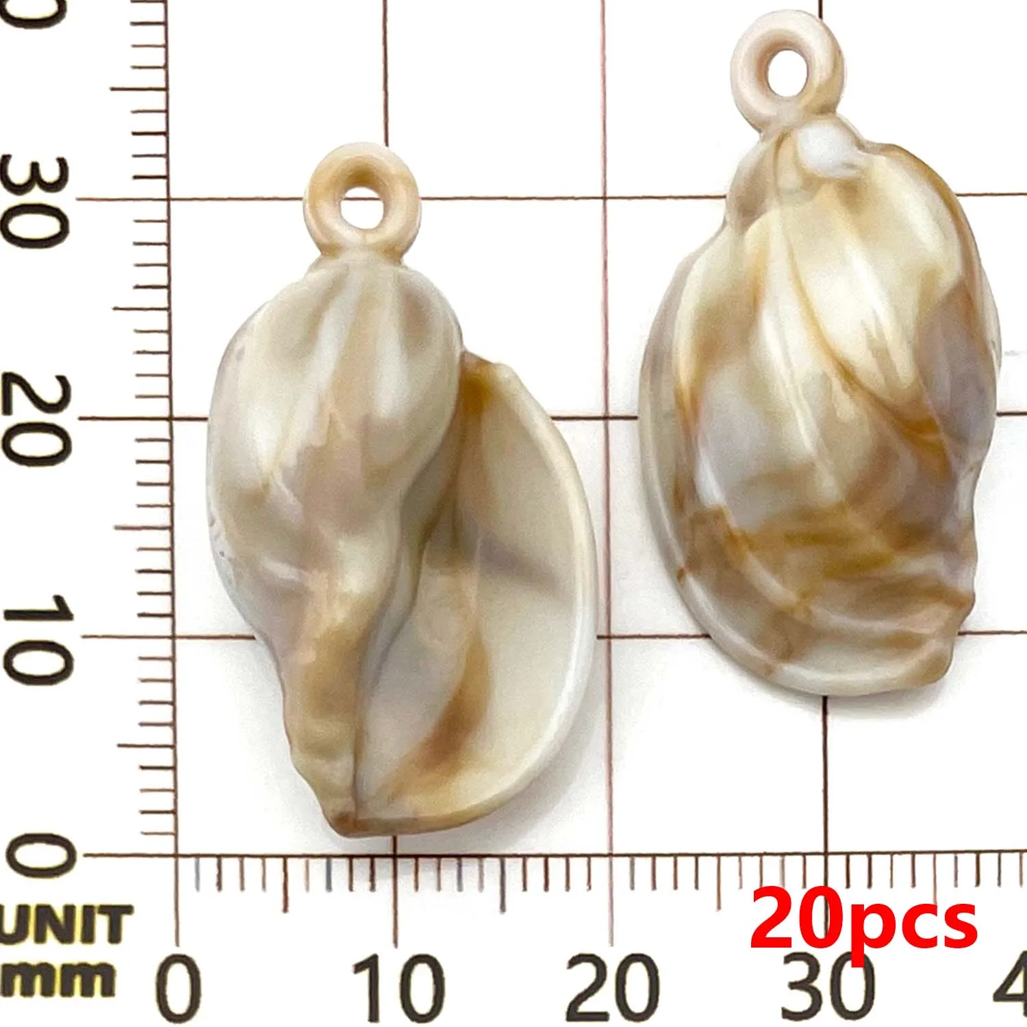 20/24pcs Acrylic Shell & Starfish Charms for DIY