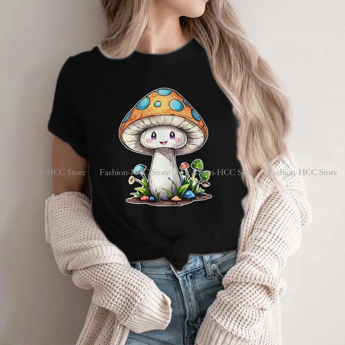 Magic Mushroom Polyester TShirts Little Distinctive Homme T Shirt New Trend Tops