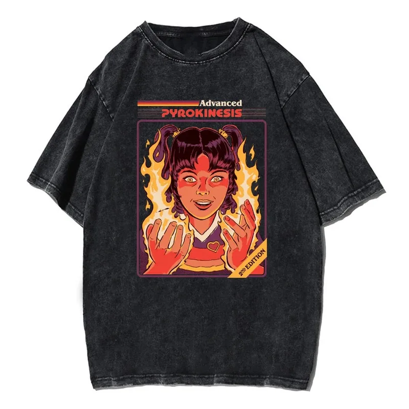 اليقطين الانتقام Y2K تي شيرت للجنسين غسلها كبيرة الحجم فضفاضة قصيرة الأكمام تي شيرت الرجال النساء لطيف القطن المتضخم الهيب هوب التي شيرت