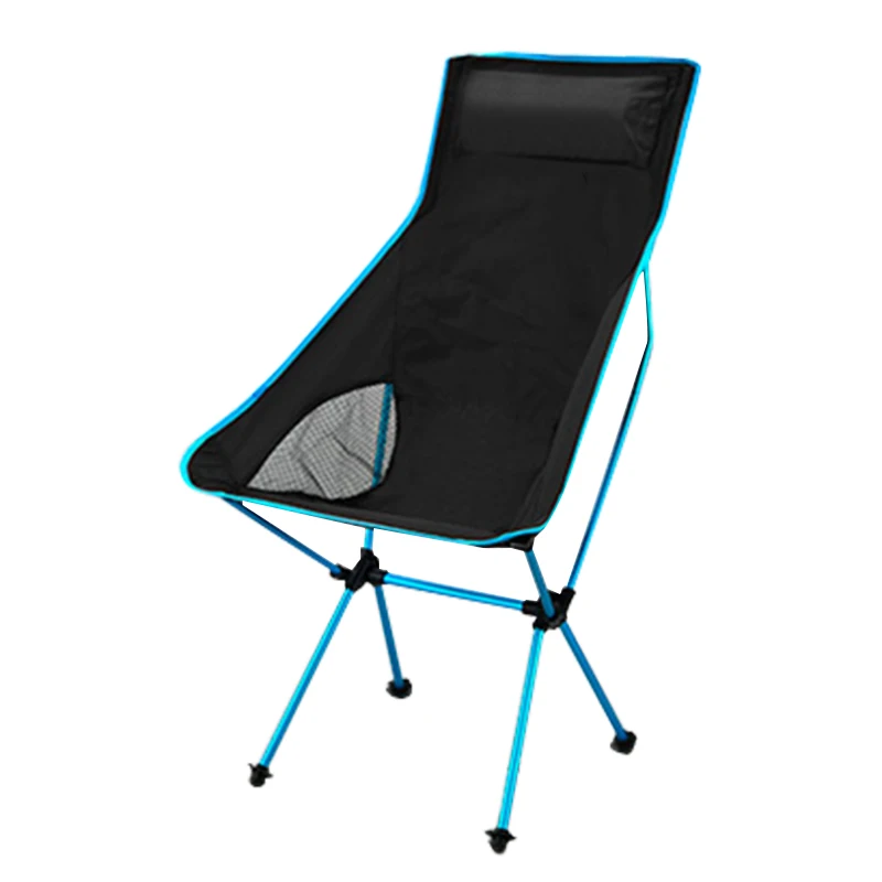 Silla plegable de acampada con respaldo alto, silla portátil compacta de alta calidad