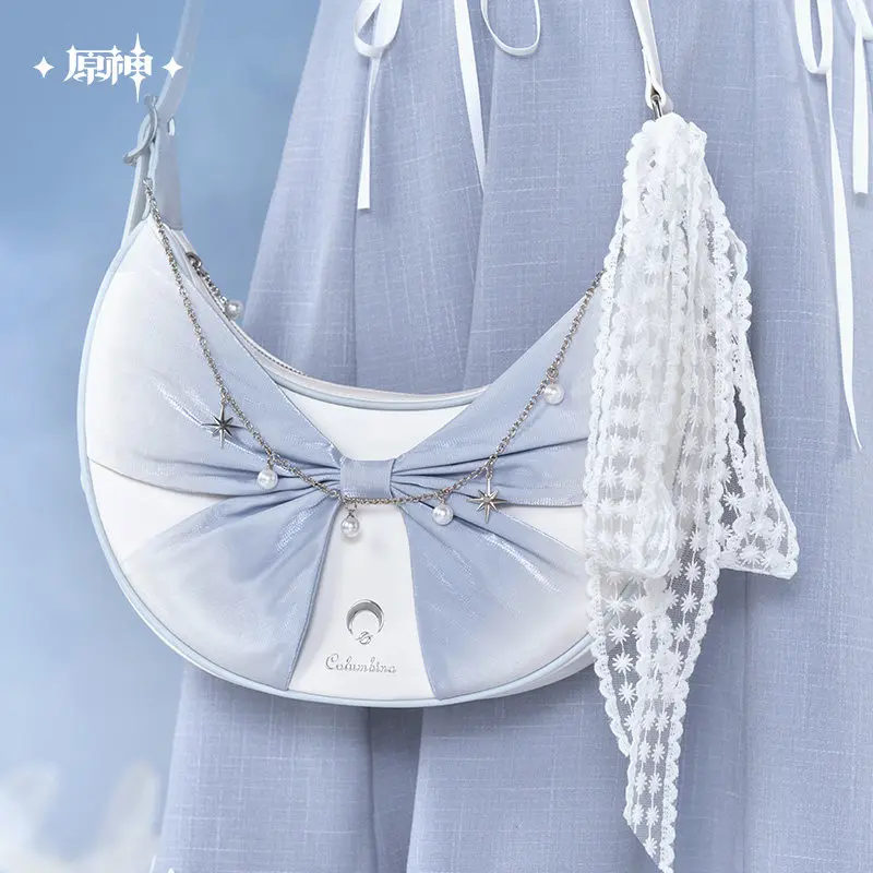 Authentic New Genshin Impact Columbina Impression Series Shoulder Bag Crossbody Bag With Bonus Acrylic Charm Collectible Gift