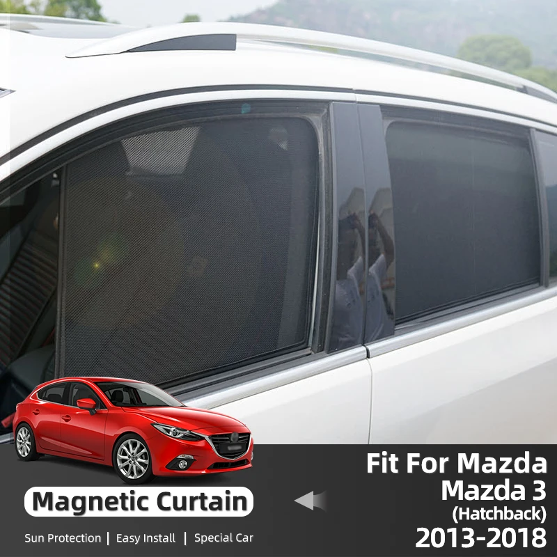 For Mazda 3 Mazda3 Axela Hatchback Sport 2013-2018 2019 Car Window Sunshade Uv Protection Auto Curtain Sun Shade Visor Net Mesh