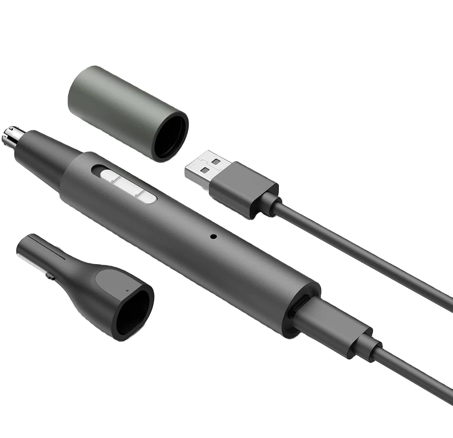 Electric Gentle Ear and Nose Hair Trimmer for Men and Women with Stainless Steel Blades for Safe Daily Use in Household