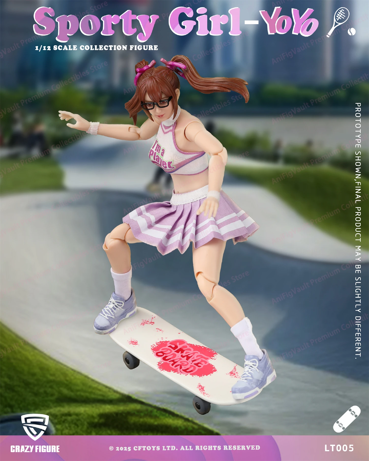 

[В НАЛИЧИИ СЕЙЧАС] Фигурка Crazyfigure CFTOYS CRAZY FIGURE LT005 1/12 Sporty Girl-YoYo BODY, подвижная фигурка девушки-робота