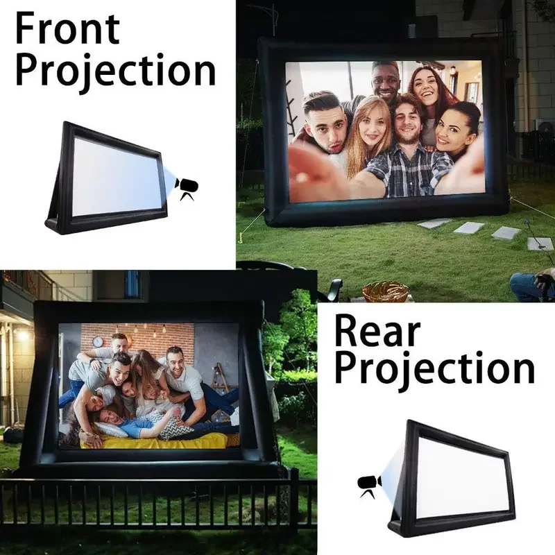 Giant Inflatable Movie Screen for Outdoor Frame 14-30ft Movie Screen รวมเครื่องเป่าลม ใช้ในชุดจัดส่งฟรี