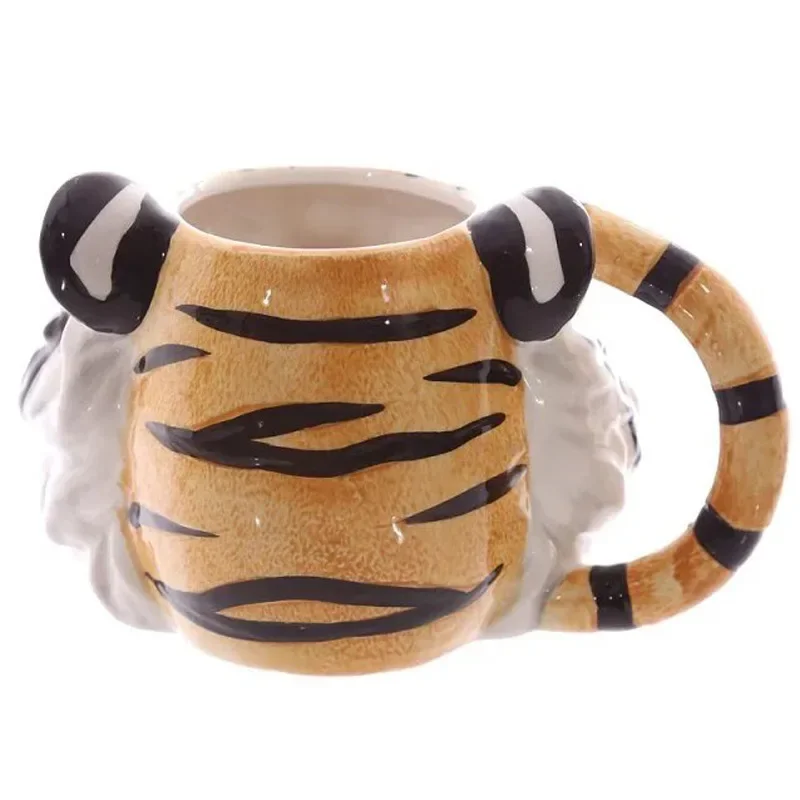 Creativo animale cane leone leopardo tigre testa tazza di ceramica tazza di ceramica dipinta di spedizione stereo testa di cane tazza di decorazione