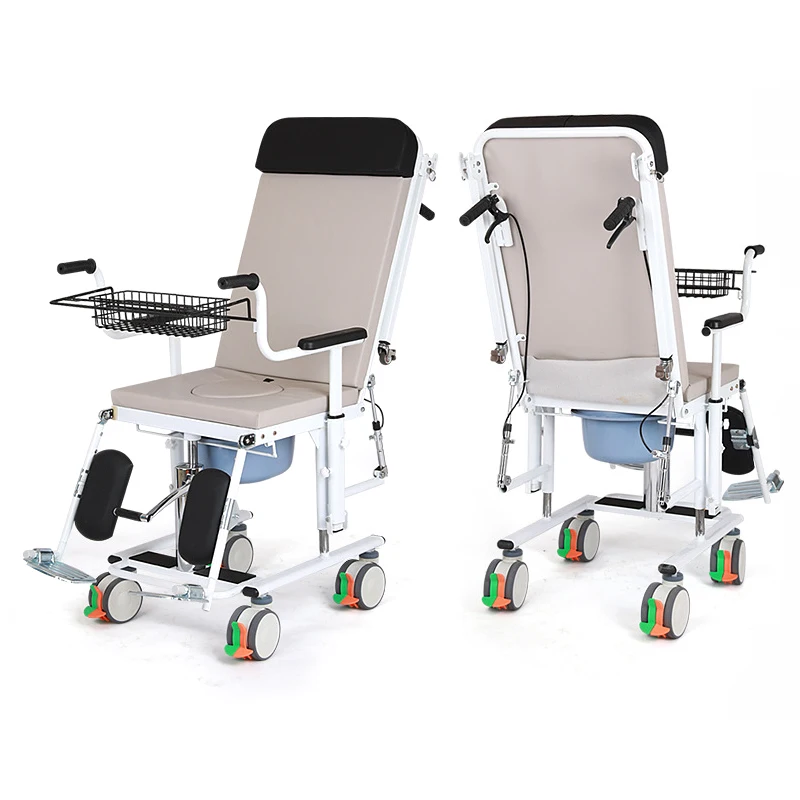 

Nursing Commode Chair For Elderly Transfer Chair Walker & Rollator Convenient For Home Care