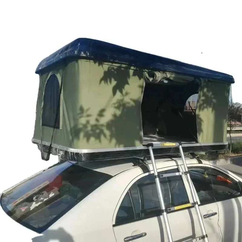 PrimeSelect Foldle Portle Aluminum Suv Car 4X4Outdoor Camping Fiberglass Hard Triangular Roof Top Tent Box Waterproofing With Ra