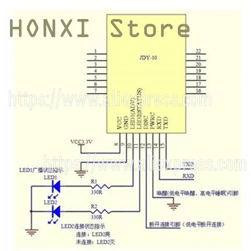 1PCS JDY-10 bluetooth 4.0 bluetooth serial port module BLE passthrough module compatible CC2541 bluetooth from the machine