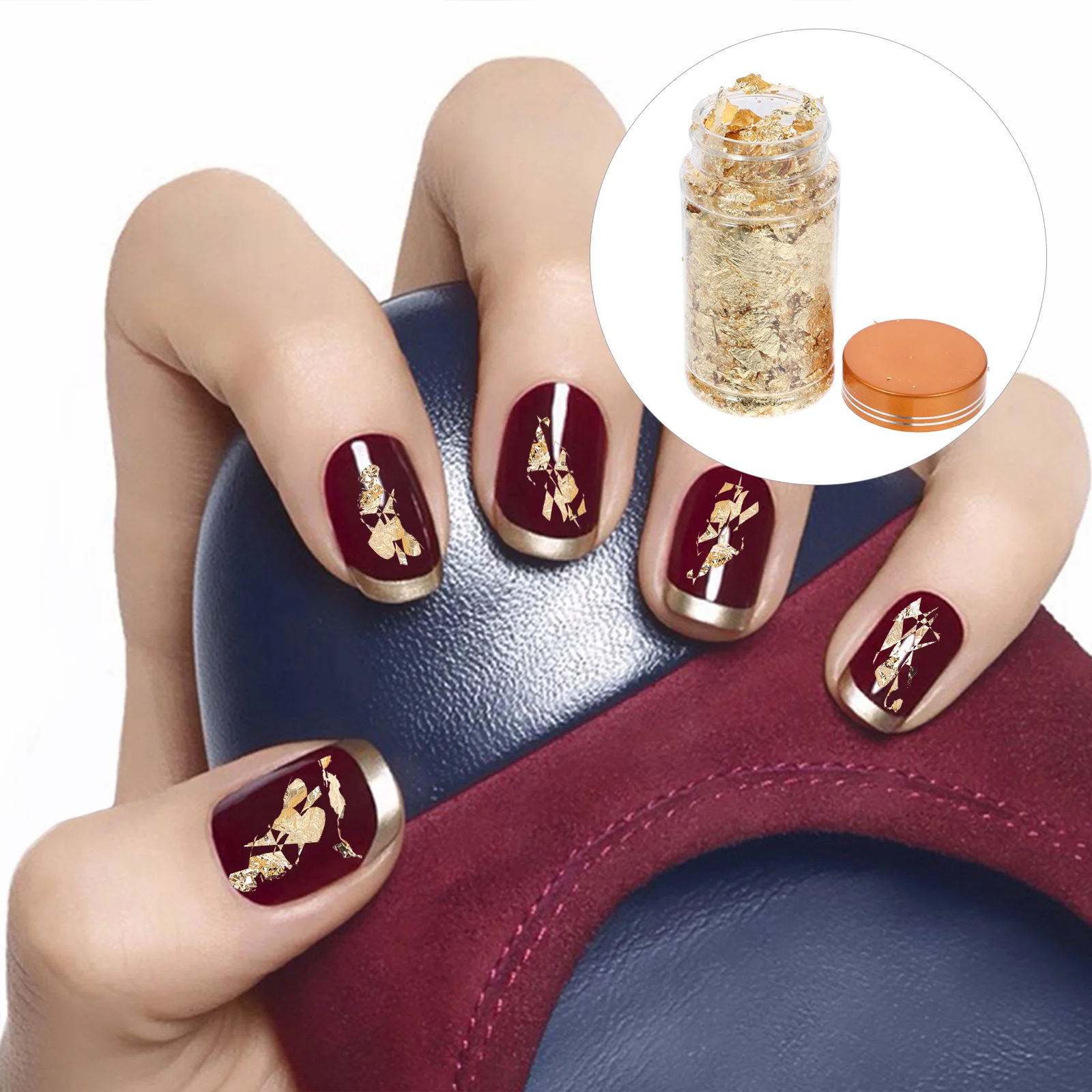 3개입 3g 병 골드 실버 포일 페이퍼 독특한 스타일 네일 아트 스티커 데칼 글리터 폰 케이스 가방 드레스 바디 아트