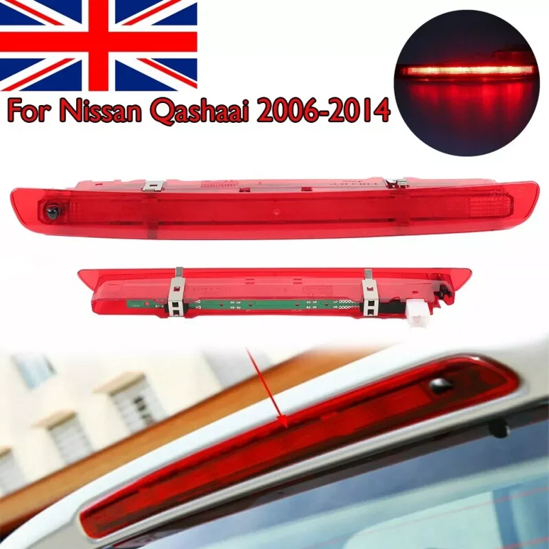 Rear Tail High Level 3rd Brake Light Lamp Signal Lamp Assembly Tool Car Accessories For Nissan Qashqai +2 J10 2007-2015 UK