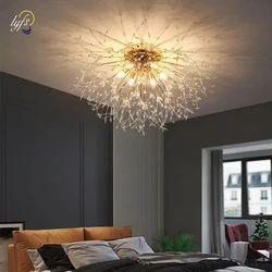 Modern Dandelion Crystal Teto Luz, Lâmpadas LED Teto, Sala De Estar, Sala De Jantar, Home Indoor Iluminação, Cozinha e Quarto