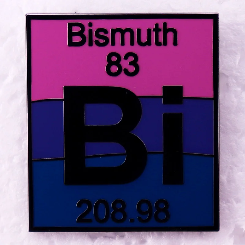 Bismuth 83 Bisexual Badge Science Joke Enamel Pin Brooch Jewelry Gift