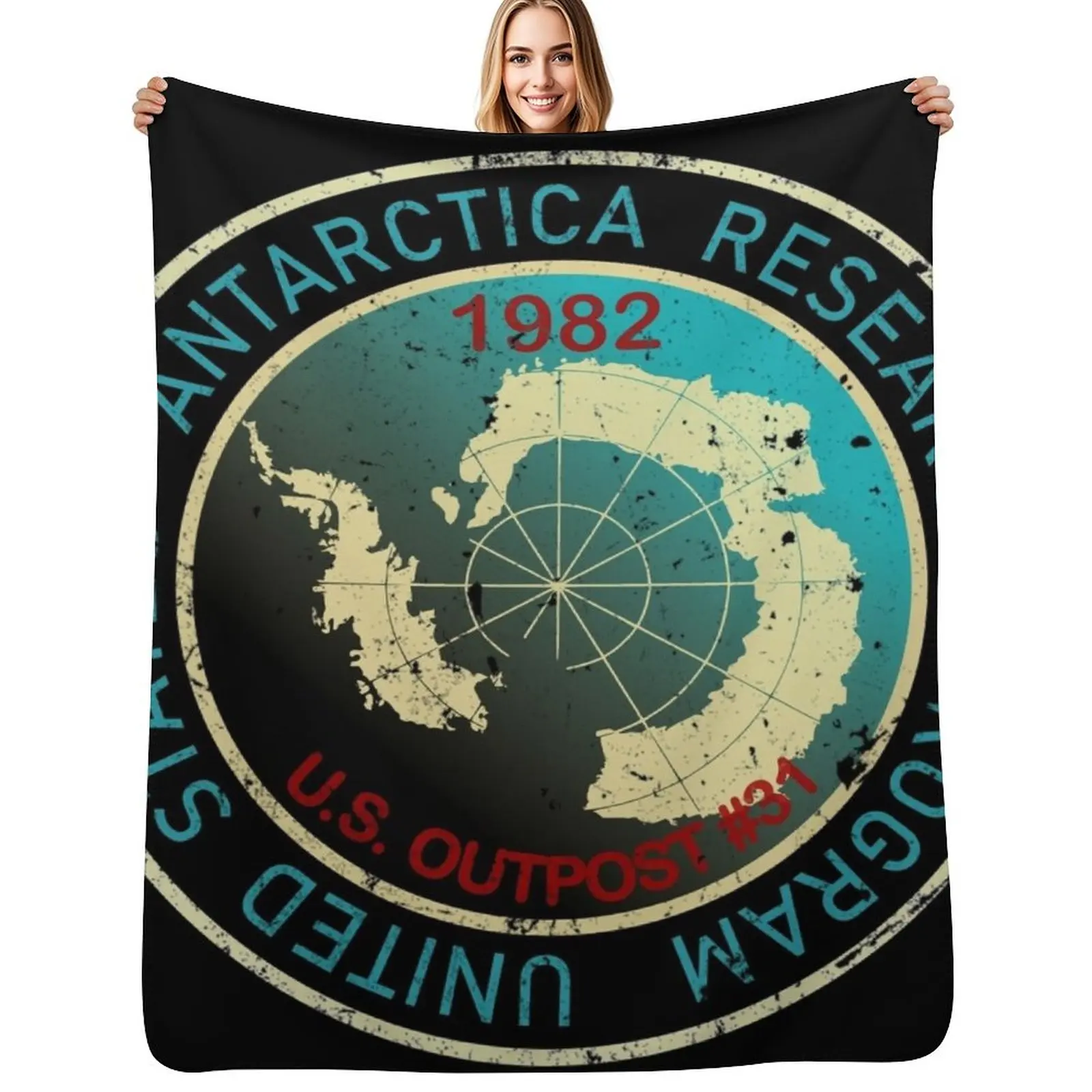 The Thing Antarctica Research Program Outpost 31 Throw Blanket Plush Fuzzy Cozy Blanket for Couch Sofa