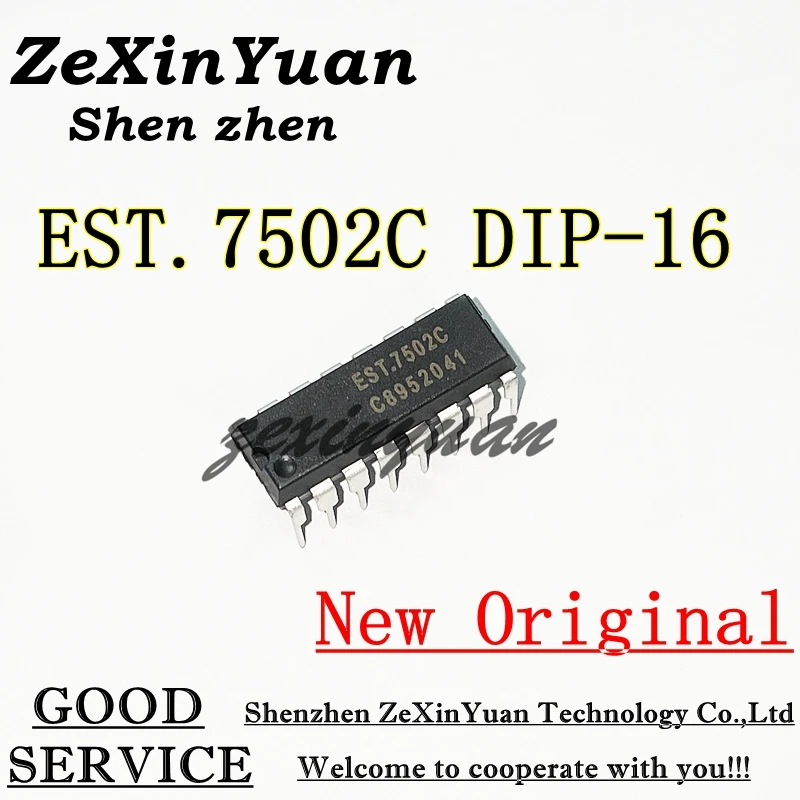 10PCS/LOT EST.7502C EST7502C EST7502 DIP-16 NEW IC