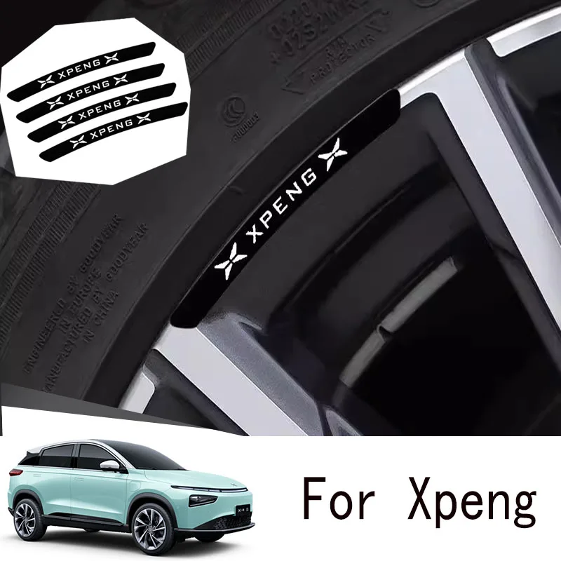 

Metal Car Wheel Hub Stickers Scratch Cover Decor Decals For Xpeng MONA M03 P7+ G6 G9 X9 P5 G3