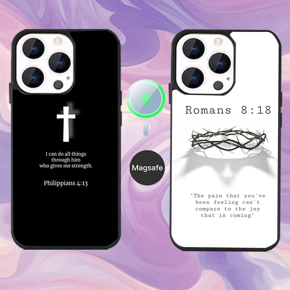 

Bible Jesus Christ Christian Phone Case For iPhone 16,15,14,13,12,11,Pro,Max,Plus,Mini,Magsafe,Magnetic Wireless Charging Case