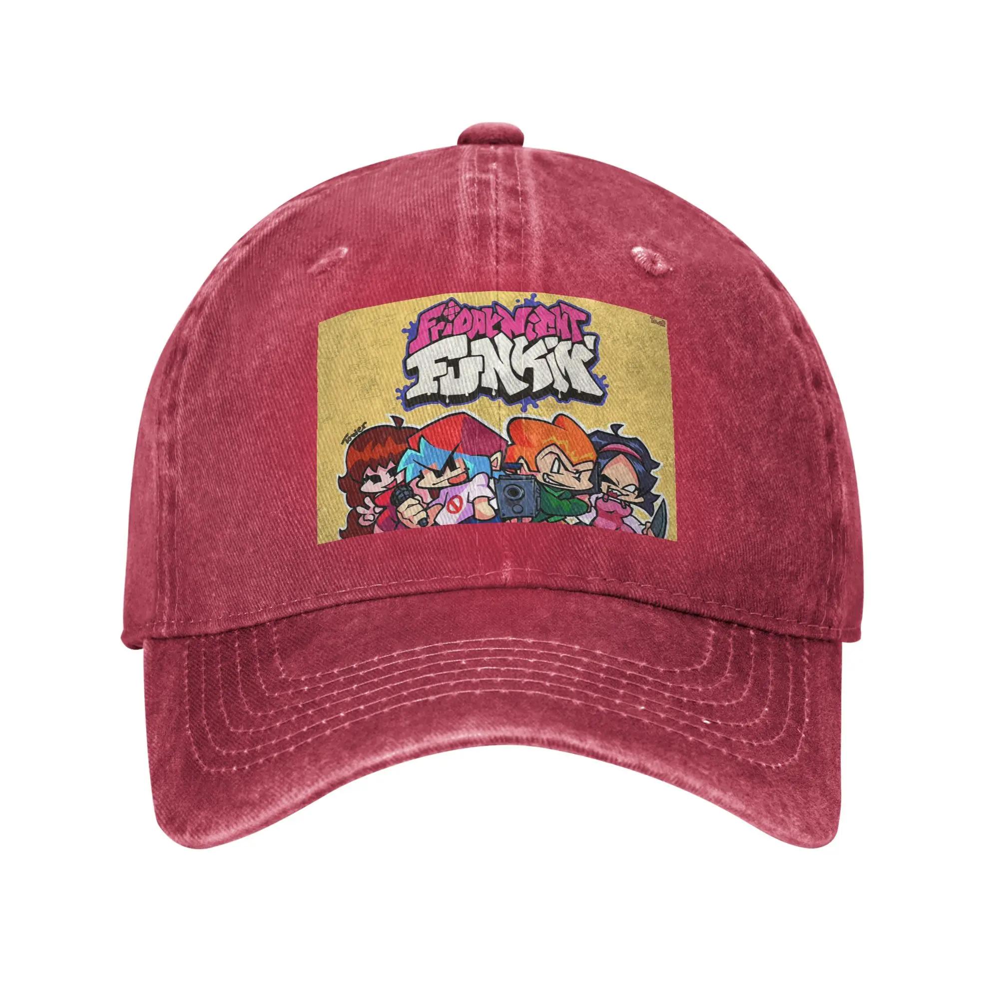 FNF Bad Time Trio Friday Night Funkin GameDenim Cap Casual Baseball Caps Adjustable Hat Summer Unisex Baseball Hats
