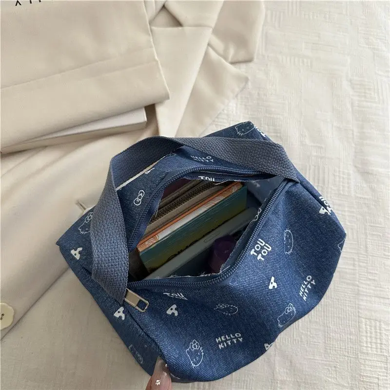 حقيبة مستحضرات التجميل هالو كيتي للنساء حقيبة مستحضرات التجميل كاوبوي ماكياج مقبض الحقيبة السفر الضروري حقيبة أدوات الزينة Kawaii حمام دش حقيبة #2