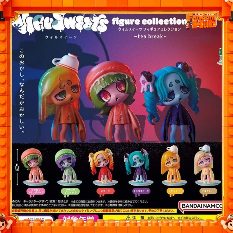 

Bandai Virusweets Tea Party Стиль Модель Чиби-мини Темный Стиль Коллекционная Фигурка Модная Игрушечная Модель Подарок Для Фанатов