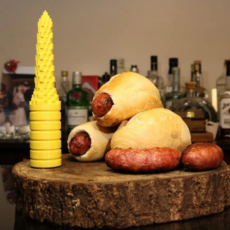 Bread Driller Hot Dog Bun Driller ABS Non Stick Hot Dog Bread Drilling Tool for Kitchen Camping BBQ Party Hot Dog Bread Driller