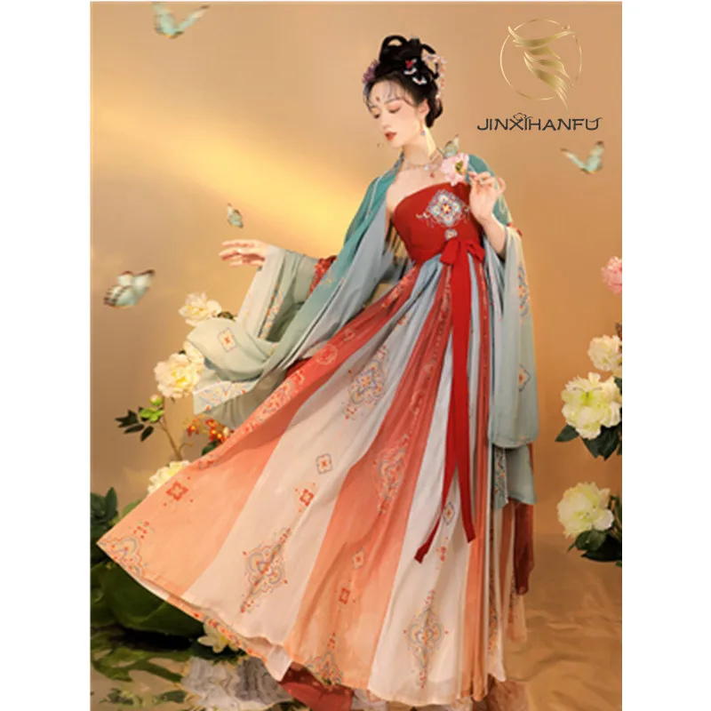 

Original Design Hanfu Women Tang Made Autumn Winter Ancient Style Fairy Full Of Kezi Skirt 2 Pieces Per Set