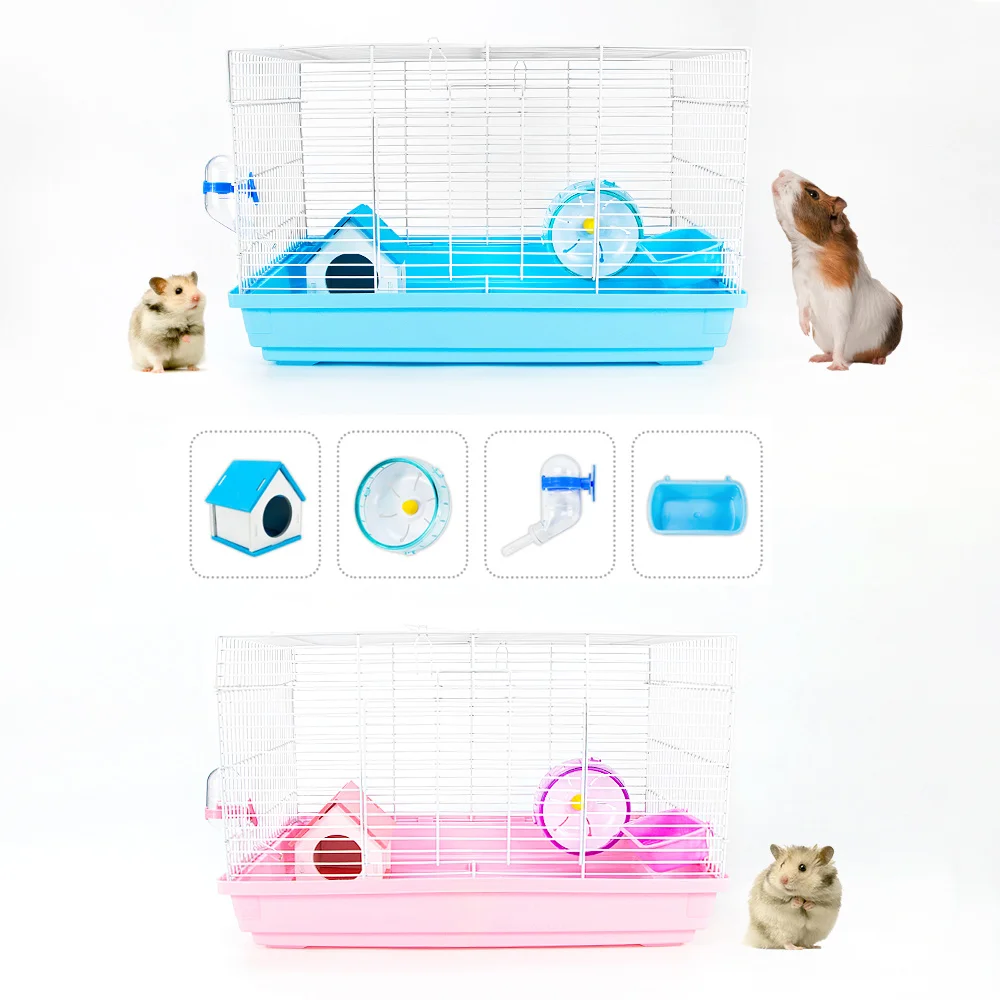 

Feeding Hamster Cage Water Bottel Food Storage Bowl Summer Iron Small Pets House Guinea Pig Accessories Exercise Runing Wheel