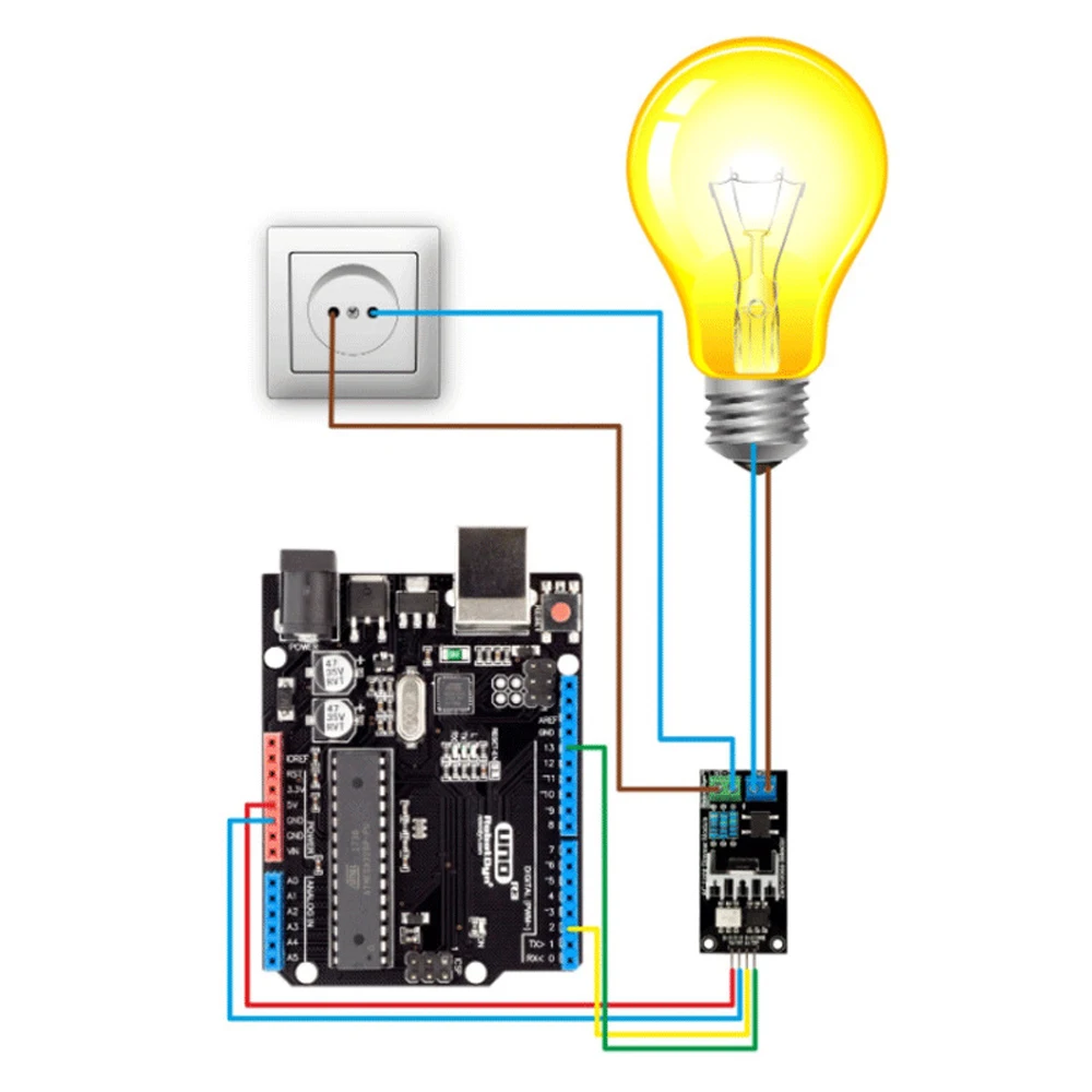 1 Channel AC Light Dimmer Module 8A 3.3V/5V Logic AC 50/60H 2 Light Dimmer Module for Lamps Elements Fans Pumps Air Cleaner