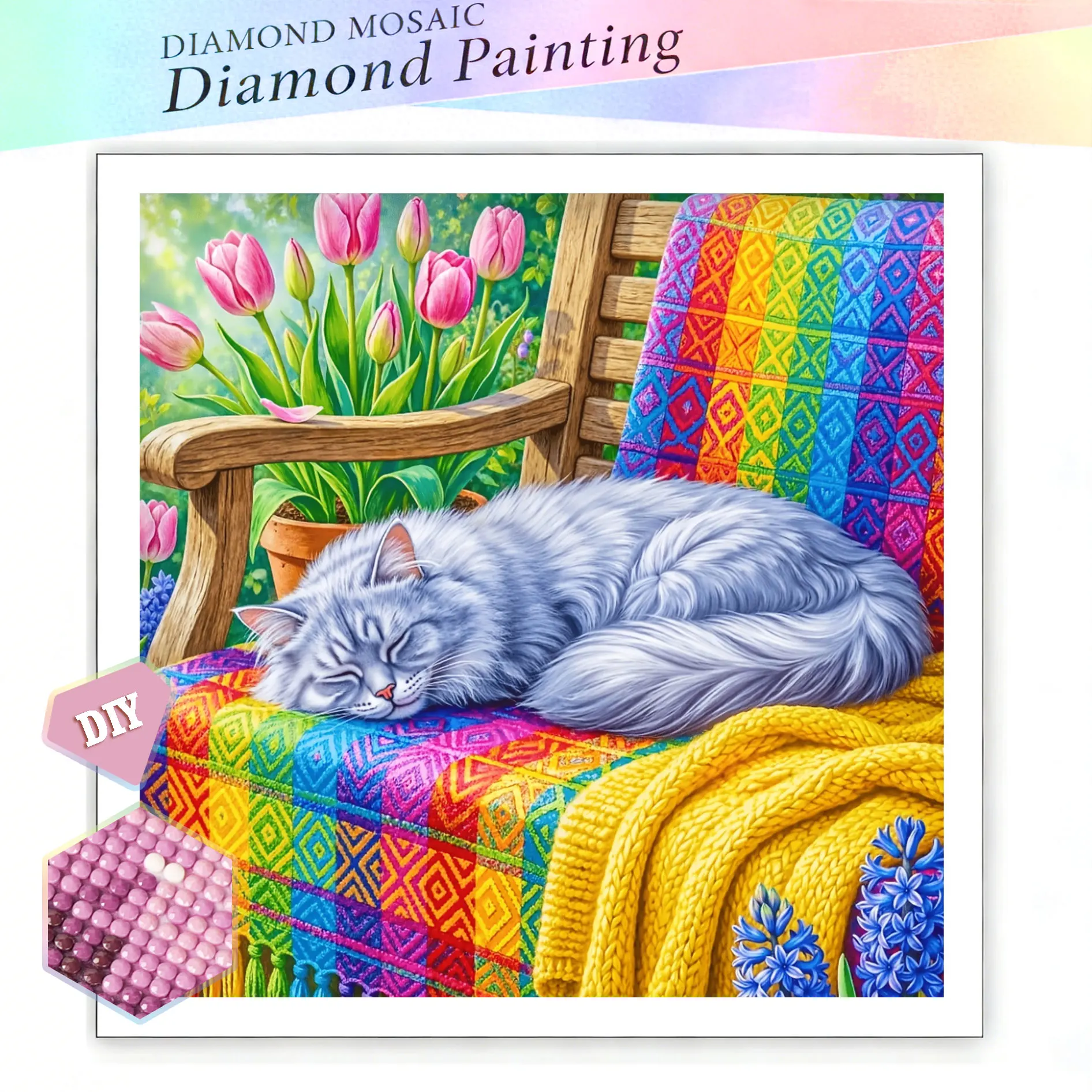 EverShine Neuheiten 2026 5D DIY Diamantmalerei Schlafende Katze Diamant-Mosaik Tier-Landschaft Komplettes Set Heimdekoration