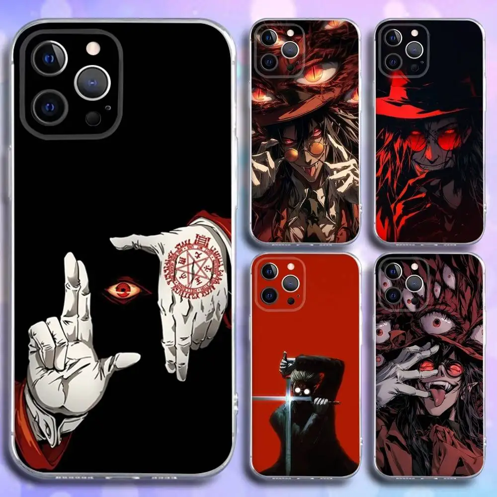 

H-HELLSING Comics Phone Case For iPhone 16e,16,15,14,13,12,11 Plus,Pro,Max,XR,XS,X,Plus,SE,Mini Transparent Soft Cover